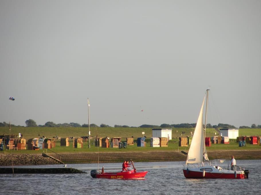 Nordsee Und Natur. Gemuetliche Fewo Mit Deichblick Dorum-Neufeld Exterior foto